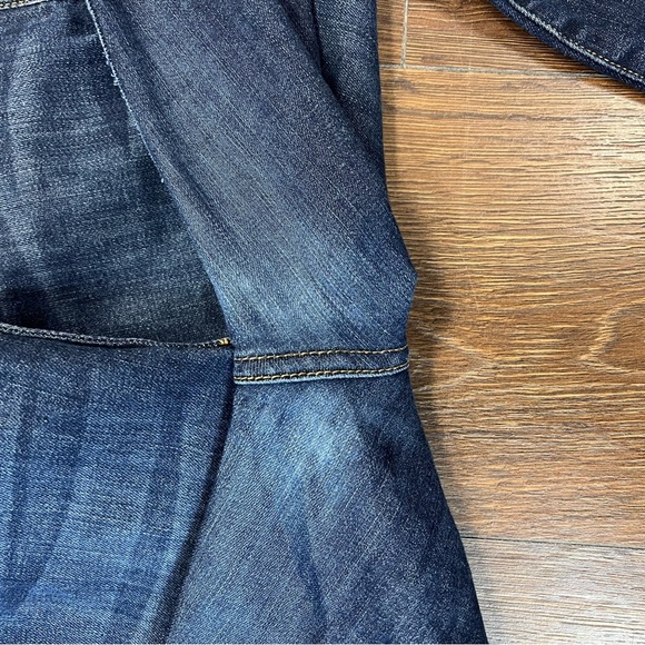 Good American Dark Wash Good Legs Distressed Raw Edge Hem Jeans SZ 30/10 - Picture 6 of 7